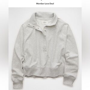 AE Big Hug Fleece Henley Sweatshirt